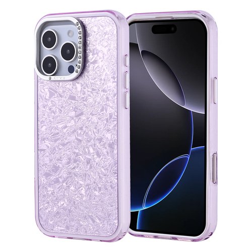 iPhone 16 Pro Max Kılıf Taşlı Işıltılı Tasarım Kamera Çıkıntılı Kapi Kapak