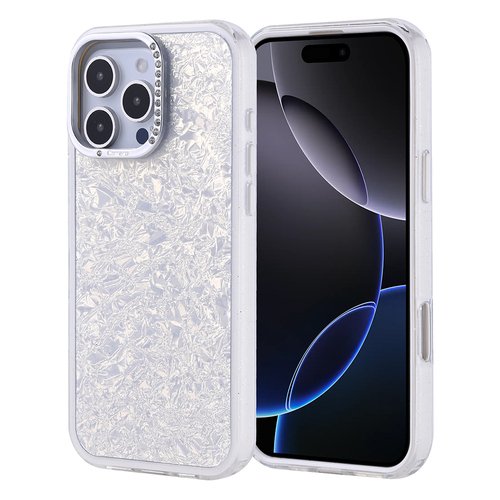 iPhone 16 Pro Max Kılıf Taşlı Işıltılı Tasarım Kamera Çıkıntılı Kapi Kapak