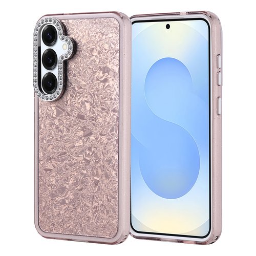 Galaxy S25 Plus Kılıf Taşlı Işıltılı Tasarım Kamera Çıkıntılı Kapi Kapak