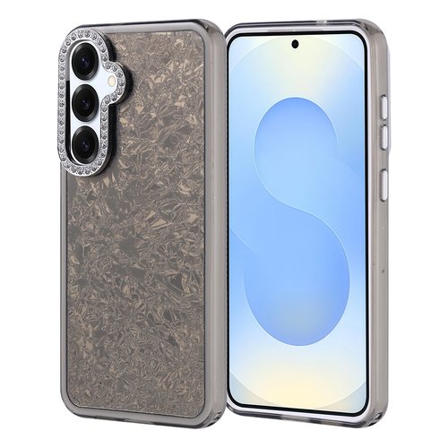 Galaxy S25 Plus Kılıf Taşlı Işıltılı Tasarım Kamera Çıkıntılı Kapi Kapak