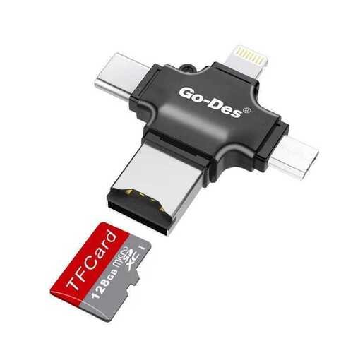 Go Des GD-DK101 4 in 1 Micro SD Hafıza Kartı Okuyucu USB / Type-C / Lightning / Micro