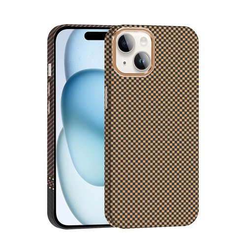 iPhone 13 Kılıf Magsafe Şarj Özellikli Karbon Fiber Görünümlü Gros Kapak