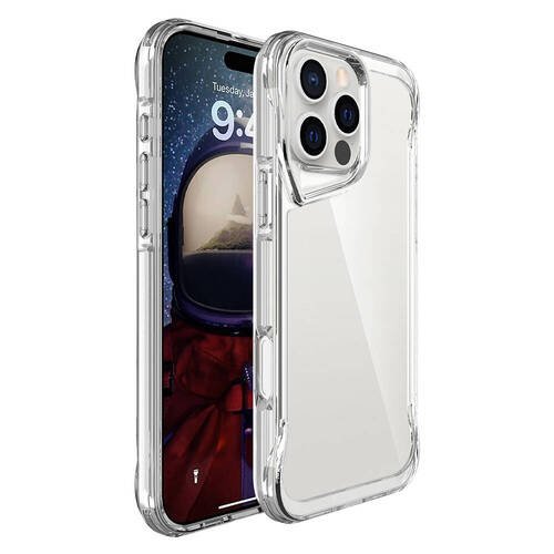 Apple iPhone 16 Pro Kılıf Kamera Çıkıntılı Lüx Şeffaf Silikon