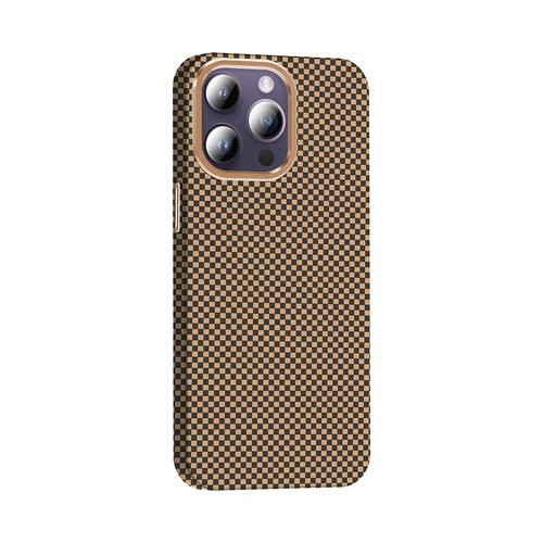 iPhone 14 Pro Max Kılıf Magsafe Şarj Özellikli Karbon Fiber Görünümlü Gros Kapak