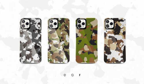 Apple iPhone 12 Pro Max Kılıf Asker Desenli Kajsa Camo Kapak