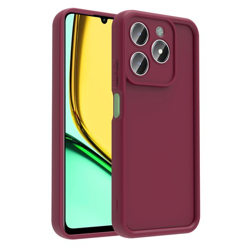 Realme C61 Kılıf Kamera Korumalı Ananas Silikon Kapak