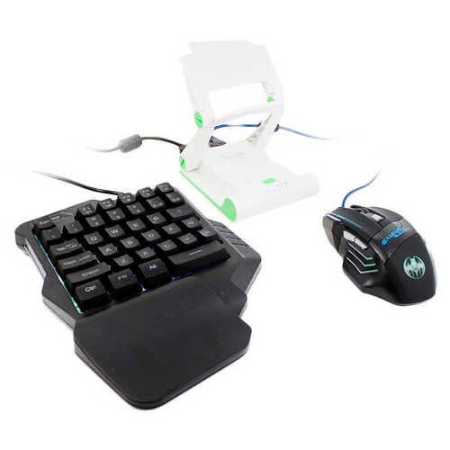 Android 3 in 1 Klavye Mouse Bağlantılı PubG ve Mobil Oyun Seti
