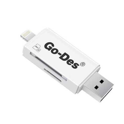 Go Des GD-DK102 Lightning & Micro USB Veri Aktarımı SD & Micro SD Kart Okuyucu