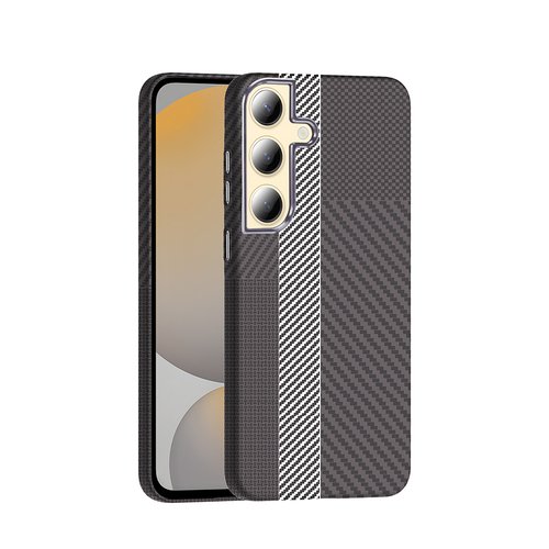 Galaxy S24 Kılıf Magsafe Şarj Özellikli Karbon Fiber Görünümlü Gros Kapak
