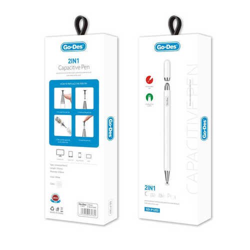 GD-P1203 Go Des 2 in 1 Kapasitif Dokunmatik Kalem