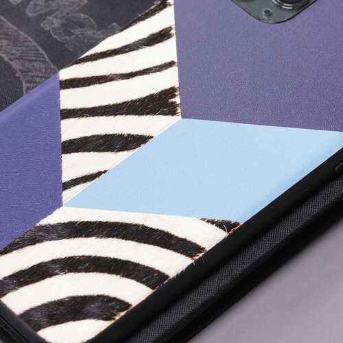 iPhone 12 Pro Kılıf Kajsa Glamorous Serisi Zebra Combo Kapak