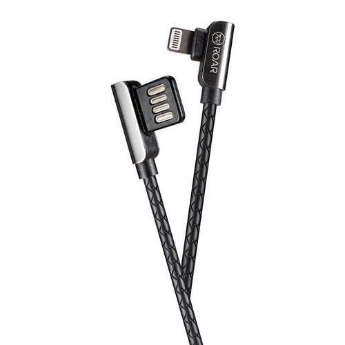 Roar Deri Kabartma Hızlı Şarj Lightning USB Kablo