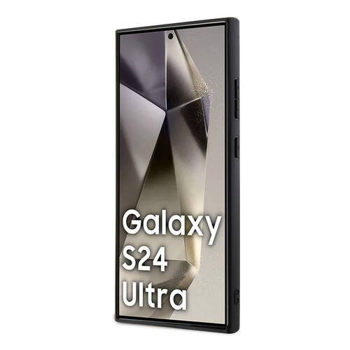 Galaxy S24 Ultra Kılıf Guess Orjinal Lisanslı 4G Desenli Üçgen Logolu Standlı Deri Kapak