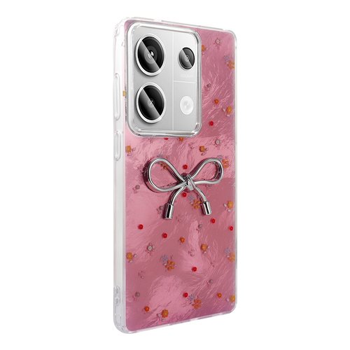 Redmi Note 13 Pro 4G Kılıf Kamera Çıkıntılı Parlak Figürlü Shiny Happy Silikon Kapak