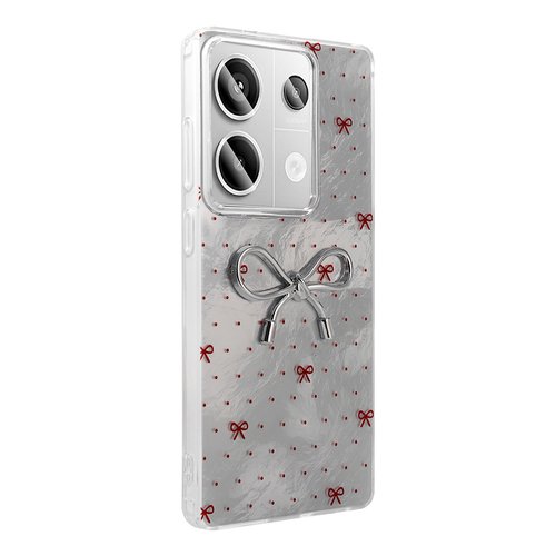 Redmi Note 13 Pro 4G Kılıf Kamera Çıkıntılı Parlak Figürlü Shiny Happy Silikon Kapak