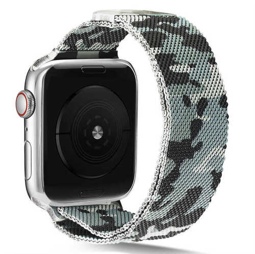 Apple Watch 40mm KRD-40 Tel Örgü İşlemeli Metal Kordon