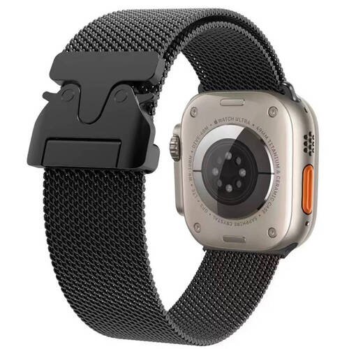 Apple Watch Ultra 49mm Zore KRD-25 Metal Hasır Kordon