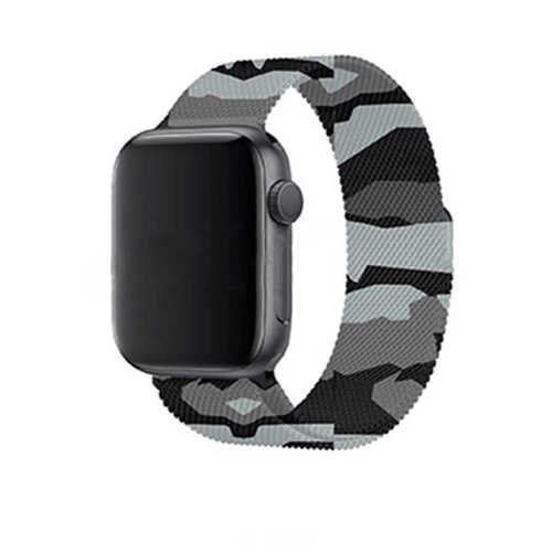 Apple Watch 44mm KRD-40 Tel Örgü İşlemeli Metal Kordon