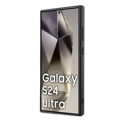 Galaxy S24 Ultra Kılıf Guess Orjinal Lisanslı Taşlı Arka Yüzey Üçgen Logolu Kapak