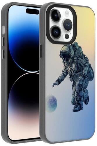 Apple iPhone 14 Pro Max Kılıf Desenli Kamera Çerçeveli Sert Dragon Kapak