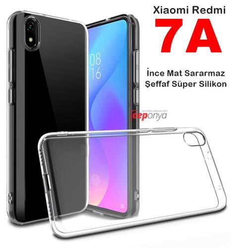 Xiaomi Redmi 7A İnce Mat Sararmaz Şeffaf Süper Silikon Kılıf