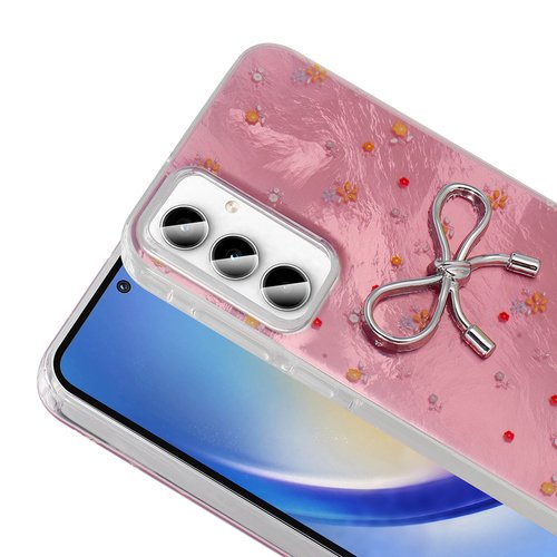 Galaxy A35 Kılıf Kamera Çıkıntılı Parlak Figürlü Shiny Happy Silikon Kapak