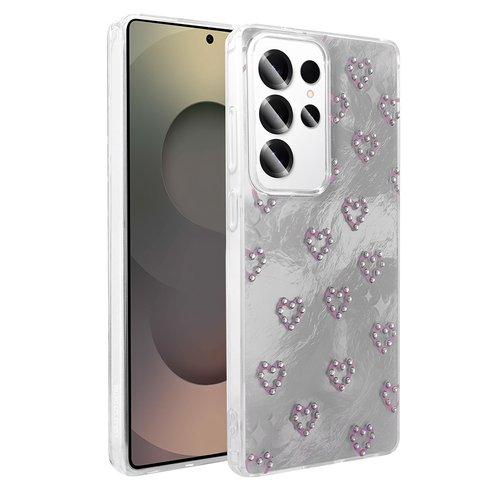 Galaxy S25 Ultra Kılıf Kamera Çıkıntılı Parlak Figürlü Shiny Happy Silikon Kapak