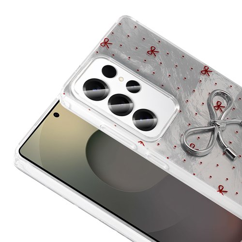 Galaxy S25 Ultra Kılıf Kamera Çıkıntılı Parlak Figürlü Shiny Happy Silikon Kapak