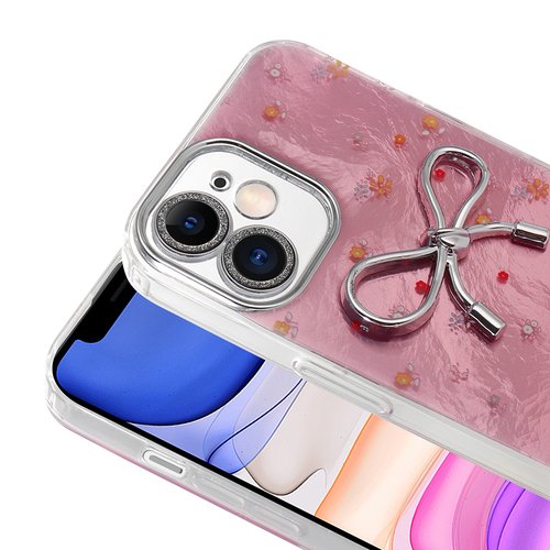 iPhone 11 Kılıf Kamera Çıkıntılı Parlak Figürlü Shiny Happy Silikon Kapak