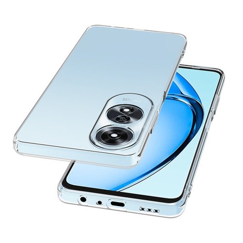 Oppo A60 Kılıf İnce ve Esnek Şeffaf Süper Silikon