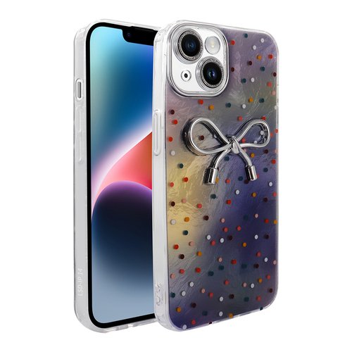 iPhone 13 Kılıf Kamera Çıkıntılı Parlak Figürlü Shiny Happy Silikon Kapak