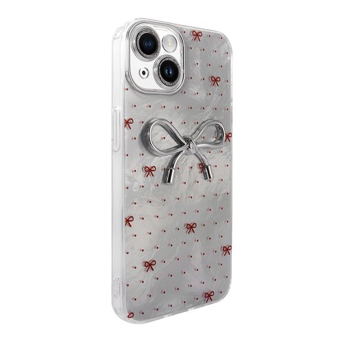 iPhone 14 Kılıf Kamera Çıkıntılı Parlak Figürlü Shiny Happy Silikon Kapak