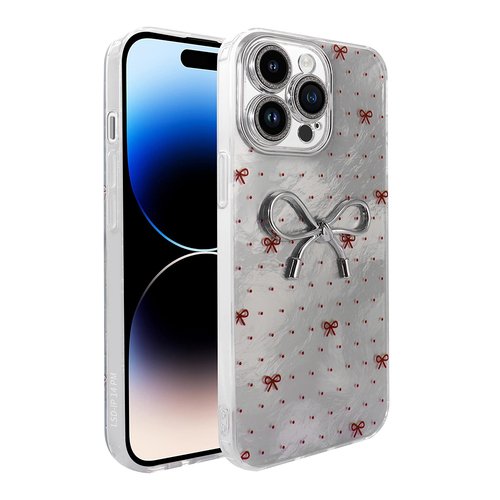 iPhone 14 Pro Max Kılıf Kamera Çıkıntılı Parlak Figürlü Shiny Happy Silikon Kapak