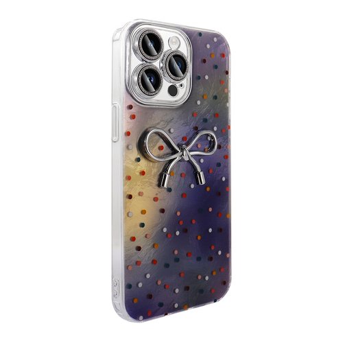 iPhone 15 Pro Kılıf Kamera Çıkıntılı Parlak Figürlü Shiny Happy Silikon Kapak