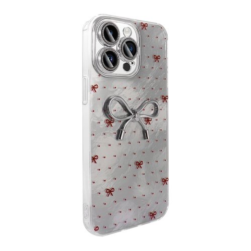 iPhone 15 Pro Max Kılıf Kamera Çıkıntılı Parlak Figürlü Shiny Happy Silikon Kapak