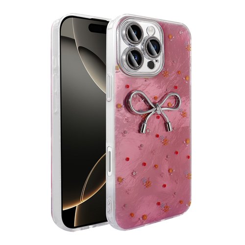 iPhone 16 Pro Kılıf Kamera Çıkıntılı Parlak Figürlü Shiny Happy Silikon Kapak