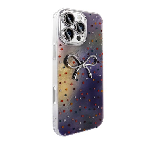 iPhone 16 Pro Kılıf Kamera Çıkıntılı Parlak Figürlü Shiny Happy Silikon Kapak