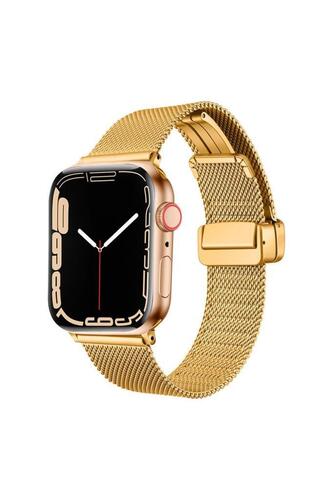 Apple Watch 40mm Uyumlu KRD-85 Metal Otomatik Mekanizmalı Klips Kordon