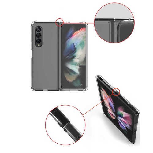 Galaxy Z Fold 3 Kılıf Köşeleri Airbagli Anti Shock Silikon