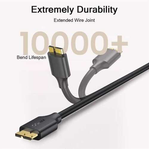 Qgeem QG-CVQ22 USB to Micro Usb Kablo 183 cm 5 Gbps Veri Akarımı Altın Kaplama Uçlar