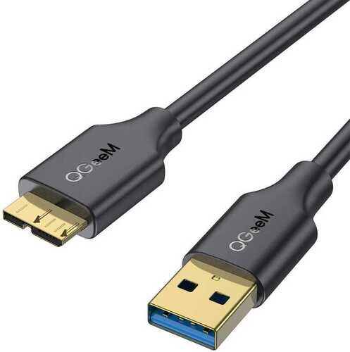 Qgeem QG-CVQ22 USB to Micro Usb Kablo 91 cm 5 Gbps Veri Akarımı Altın Kaplama Uçlar