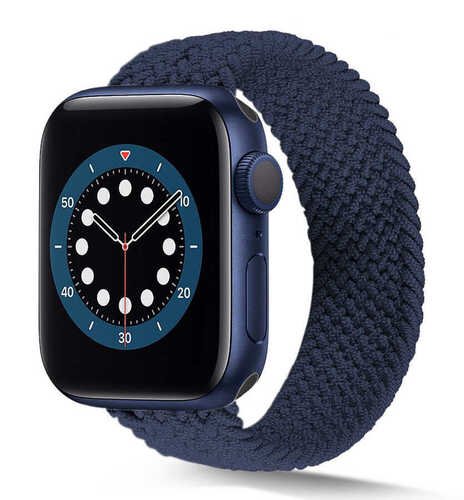 Apple Watch 42mm KRD-38 Hasır Örgü Tek Parça Kordon