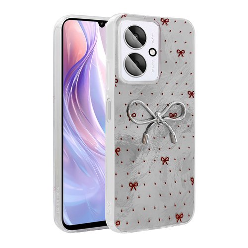 Poco C65 Kılıf Kamera Çıkıntılı Parlak Figürlü Shiny Happy Silikon Kapak