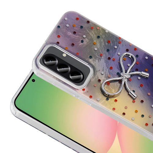 Galaxy A36 Kılıf Kamera Çıkıntılı Parlak Figürlü Shiny Happy Silikon Kapak