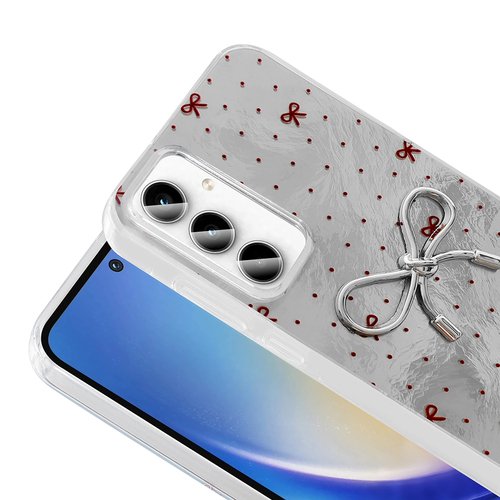 Galaxy A55 Kılıf Kamera Çıkıntılı Parlak Figürlü Shiny Happy Silikon Kapak