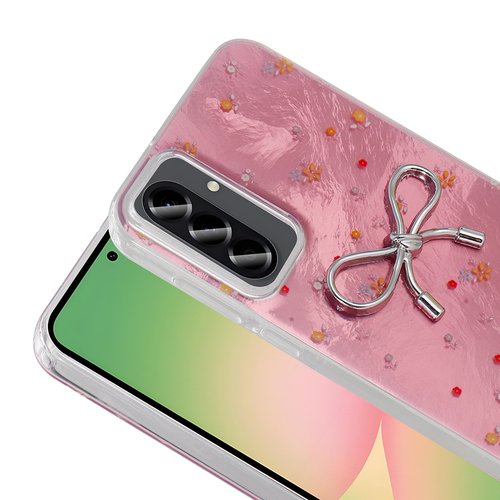 Galaxy A56 Kılıf Kamera Çıkıntılı Parlak Figürlü Shiny Happy Silikon Kapak