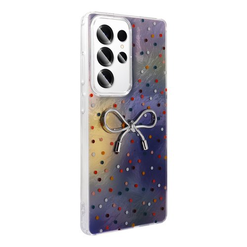 Galaxy S23 Ultra Kılıf Kamera Çıkıntılı Parlak Figürlü Shiny Happy Silikon Kapak