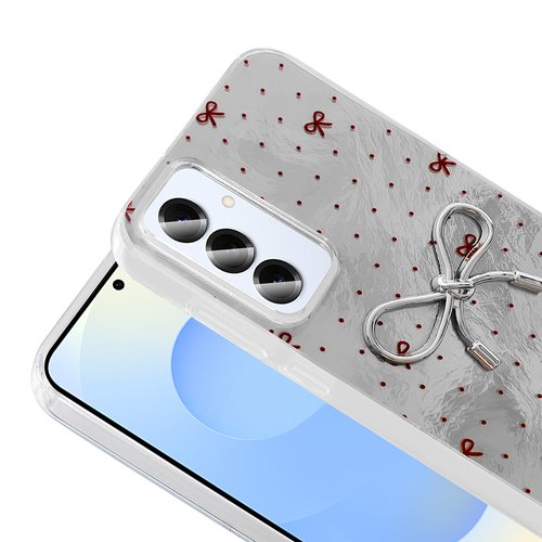 Galaxy S24 Plus Kılıf Kamera Çıkıntılı Parlak Figürlü Shiny Happy Silikon Kapak