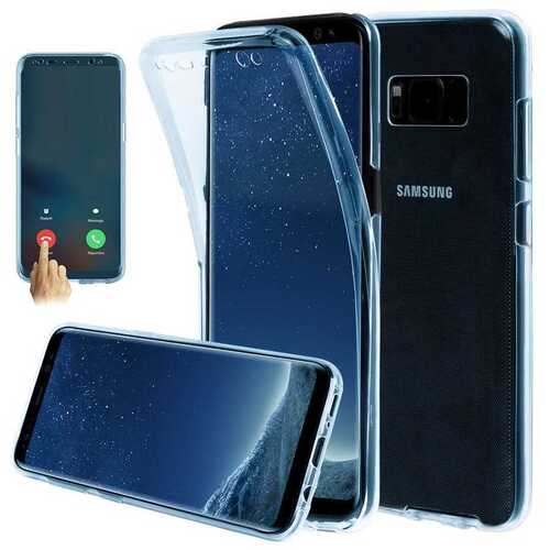 Galaxy S8 Kılıf 360 Tam Koruma Şeffaf Silikon