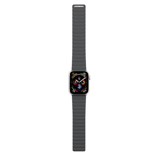 Apple Watch 7 45mm Kordon Youngkit Classical Magnetik Tak Çıkar Silikon Strap Kayış